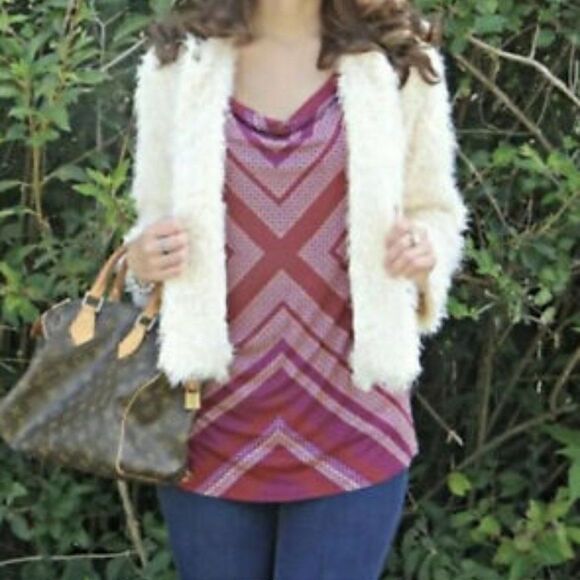 CAbi Celebrate Geometric Dot Print Drape Tank #3084 - Picture 12 of 12